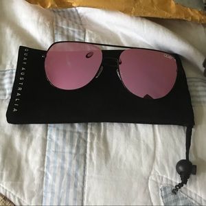 quay reflective aviator sunglasses